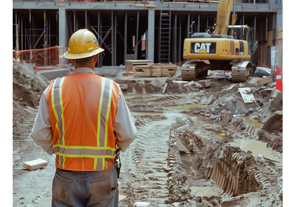 Site supervisor overseeing deployed workforce